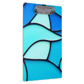 WAVY BLUE STAINED GLASS KLEMMBRETT (Rechts)