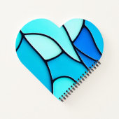 WAVY BLUE STAINED GLASS NOTIZBLOCK (Rückseite)