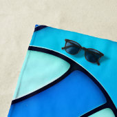 WAVY BLUE STAINED GLASS STRANDTUCH (Beispiel)