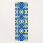 Wavy Blue und Gelb Kaleidoskop Yogamatte (Rückseite)