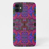 Wavy Blue und Rainbow Red Trippy Muster Case-Mate iPhone Hülle (Rückseite)