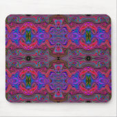 Wavy Blue und Rainbow Red Trippy Muster Mousepad (Vorne)