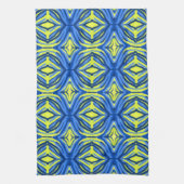 Wavy Blue und Yellow Kitchen Handtücher (Vertikal)