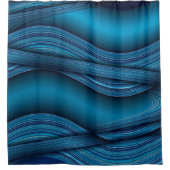 Wavy Blues Duschvorhang (Vorderseite)