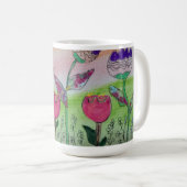 Wavy-Blume Kaffeetasse (VorderseiteRechts)