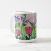Wavy-Blume Kaffeetasse (Vorderseite Links)
