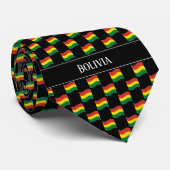 Wavy Bolivia Flag Pattern Krawatte (Gerollt)
