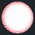 Wavy Border Christmas Blank Custom Runder Aufkleber<br><div class="desc">Wavy Muster Rand in rot und weiß. Weihnachtsaufkleber. Fügen Sie Ihren Text oder Ihre handgeschriebene Nachricht zur Anpassung hinzu</div>