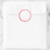 Wavy Border Christmas Blank Custom Runder Aufkleber (Tasche)