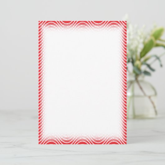 Wavy Border Christmas Blank Custom Text Einladung (Stehend Vorderseite)