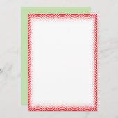 Wavy Border Christmas Blank Custom Text Einladung (Vorne/Hinten)