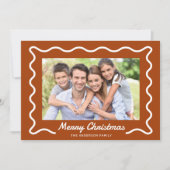 Wavy Border Frohe Weihnachten 3 Fotos Rost (Vorderseite)