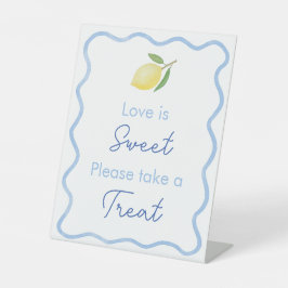 Wavy Border Liebe ist süßes Brautparty Gunst Sockelschild