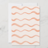 Wavy Border Rustic Orange Baby Dusche Einladung (Rückseite)