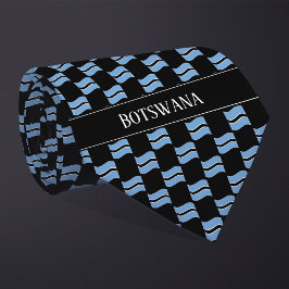 Wavy Botswana Flaggenmuster Krawatte