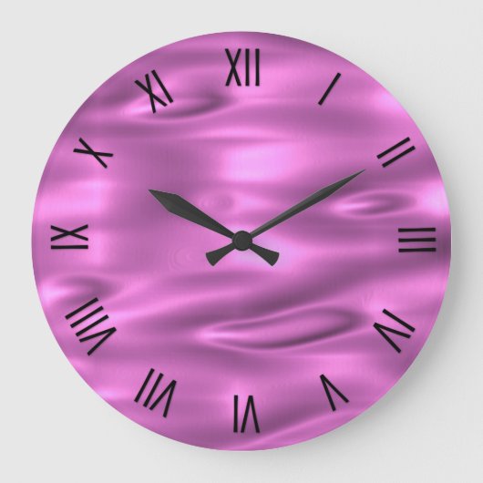 Wavy Bright mit Zahlenband Wall Clock Große Wanduhr (Vorderseite)