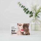 Wavy Brown Hair, Haarburke, Friseursalon Visitenkarte (Stehend Vorderseite)