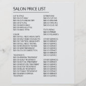 Wavy Brown Hair, Haarburke, Haarsalon Advert Flyer (Hinten)