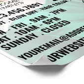 Wavy Brown Hair, Haarburke, Haarsalon Advert Poster (Ecke)