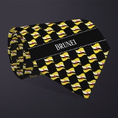 Wavy Brunei Flag Pattern Krawatte