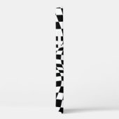 Wavy Checked Schwarz-weiß Checkerboard Case-Mate iPhone Hülle (Rückseite / Rechts)