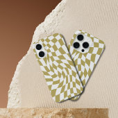 Wavy Checkerboard Modernes iPhone 16 Hüllen