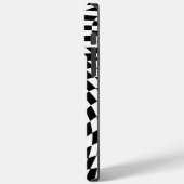 Wavy Checkered Black and White Optical Illusion Case-Mate iPhone Hülle (Rückseite / Links)