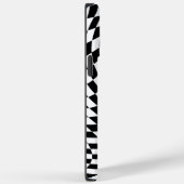Wavy Checkered Black and White Optical Illusion Case-Mate iPhone Hülle (Rückseite / Rechts)