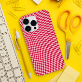 Wavy Checkered Crimson Cherry Warped Ästhetik Case-Mate iPhone Hülle
