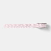 Wavy Checkered Pastel Pink Checkerboard Pattern Satinband (Vorderseite)