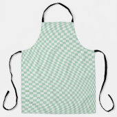 Wavy Checkered Pastell Green Checkerboard Muster Schürze (Vorderseite)