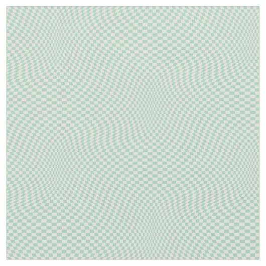 Wavy Checkered Pastell Green Checkerboard Muster Stoff (Nahaufnahme)