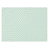 Wavy Checkered Pastell Green Checkerboard Muster Tischdecke (Vorderseite (Horizontal))