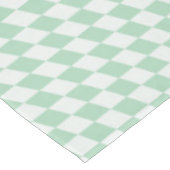 Wavy Checkered Pastell Green Checkerboard Muster Tischdecke (Schrägansicht)