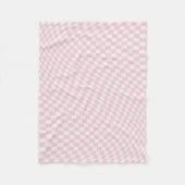 Wavy Checkered Pastell Pink Checkerboard Muster Fleecedecke (Vorderseite)