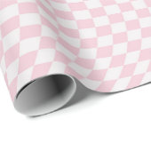 Wavy Checkered Pastell Pink Checkerboard Muster Geschenkpapier (Rolleneckpunkt)