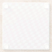Wavy Checkered Pastell Pink Checkerboard Muster Glasuntersetzer (Rückseite)