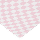 Wavy Checkered Pastell Pink Checkerboard Muster Kurzer Tischläufer (Ecke)