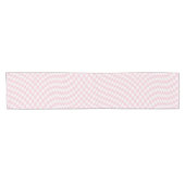 Wavy Checkered Pastell Pink Checkerboard Muster Kurzer Tischläufer (Horizontal)