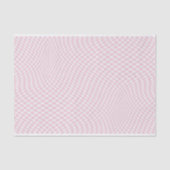 Wavy Checkered Pastell Pink Checkerboard Muster Seidenpapier (Vorderseite)