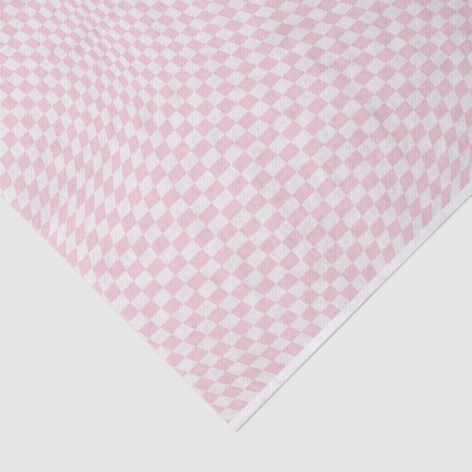 Wavy Checkered Pastell Pink Checkerboard Muster Seidenpapier (Ausschnitt)