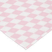 Wavy Checkered Pastell Pink Checkerboard Muster Tischdecke (Schrägansicht)
