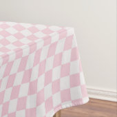 Wavy Checkered Pastell Pink Checkerboard Muster Tischdecke (Beispiel)