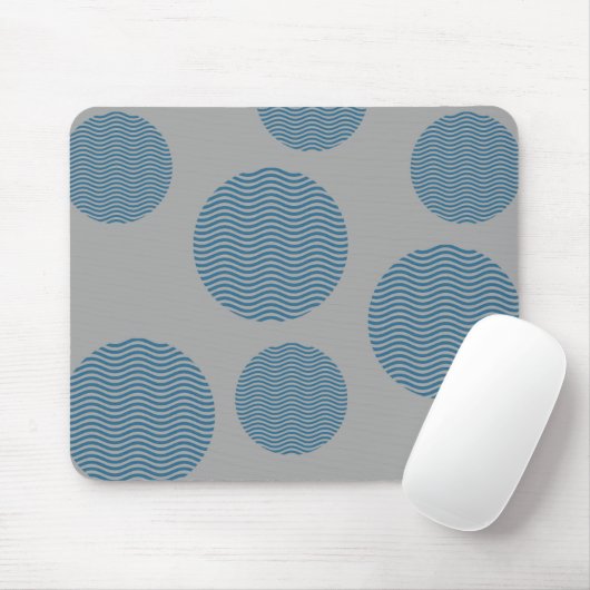 Wavy Circular Gemustert Mousepad (Mit Mouse)