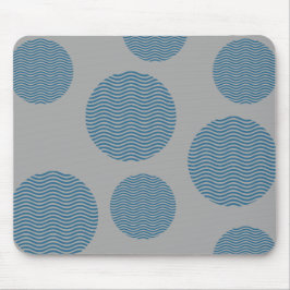 Wavy Circular Gemustert Mousepad