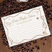 Wavy Coffee Bridal Shower Date Night Ideas Card Einladung