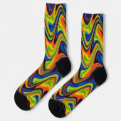 Wavy Colorful Abstrakt Socken (Linkes Detail)