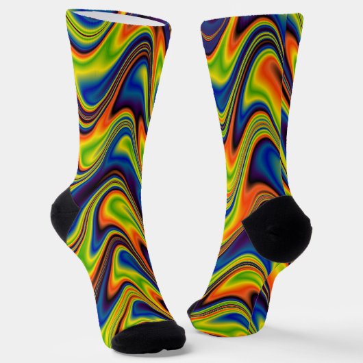 Wavy Colorful Abstrakt Socken (Gewinkelt)