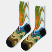 Wavy Colorful Abstrakt Socken (Linkes Detail)