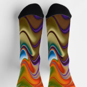 Wavy Colorful Abstrakt Socken (Oben)